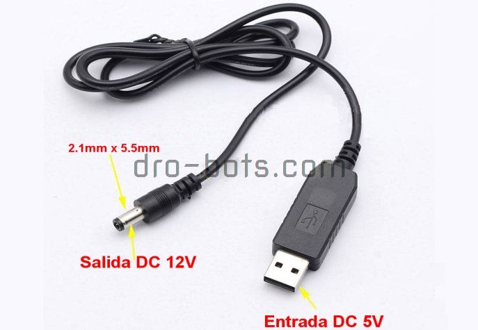 Elevador de voltaje de cable USB de 5V a 12V - Guatemala