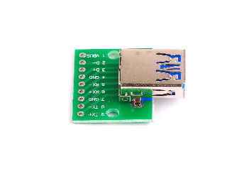 Placa conector USB 3.0 hembra DIP 2.54mm, tipo A